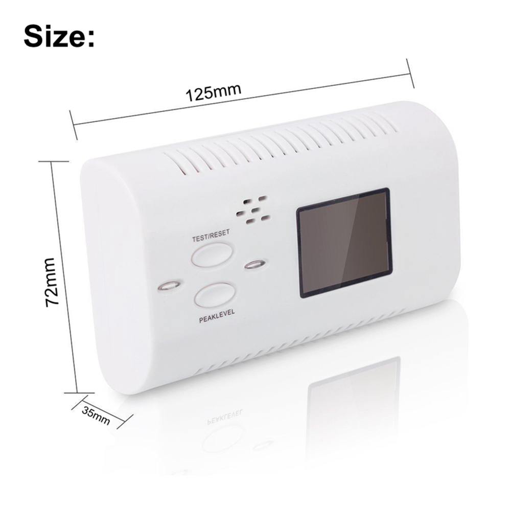 LCD Smart Voice Carbon Monoxide Detector CO Alarm Sensor Poison Gas Fire Smoke Alarm Alarm with Voice Alarm